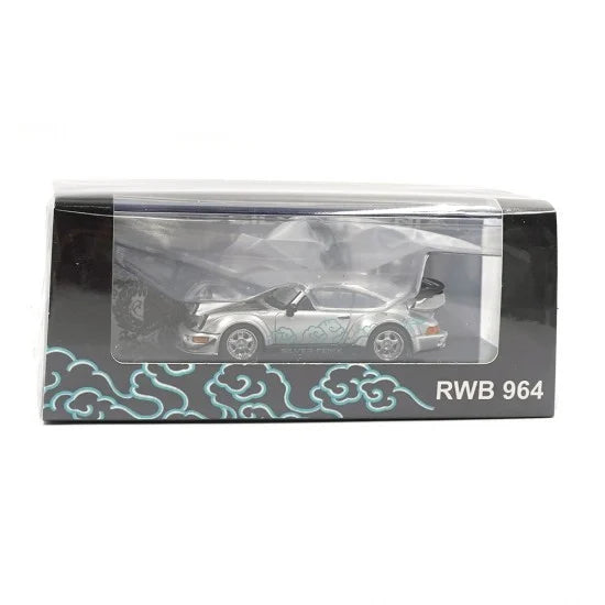 Motorhelix 1/64 - Porsche RWB 964 Silver-Fenix