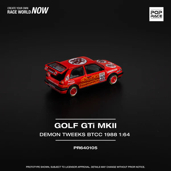 Pop Race 1/64 - Volkswagen Golf GTI MKII Team Demon Tweeks BTCC 1988