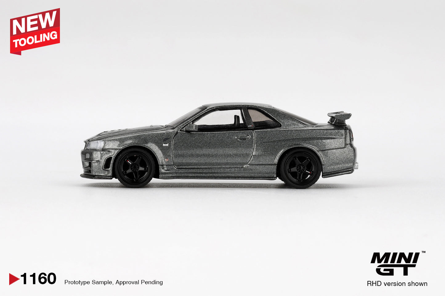 Mini GT 1/64 - Nissan Skyline GT-R Dark Metal Gray (NISMO BNR34 CRS Version)