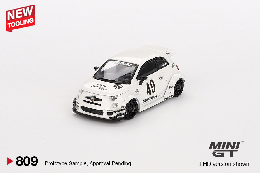Mini GT 1/64 - LB-WORKS x Abas Works ABARTH 595 Gara White