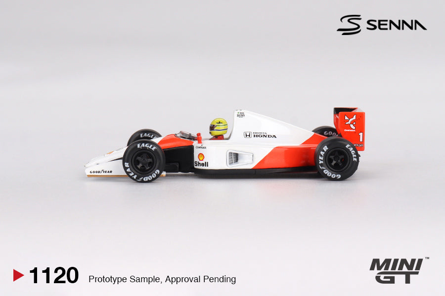Mini GT 1/64 - McLaren MP4/6 #1 Ayrton Senna 1991 Japanese Grand Prix 2nd Place (BOX)