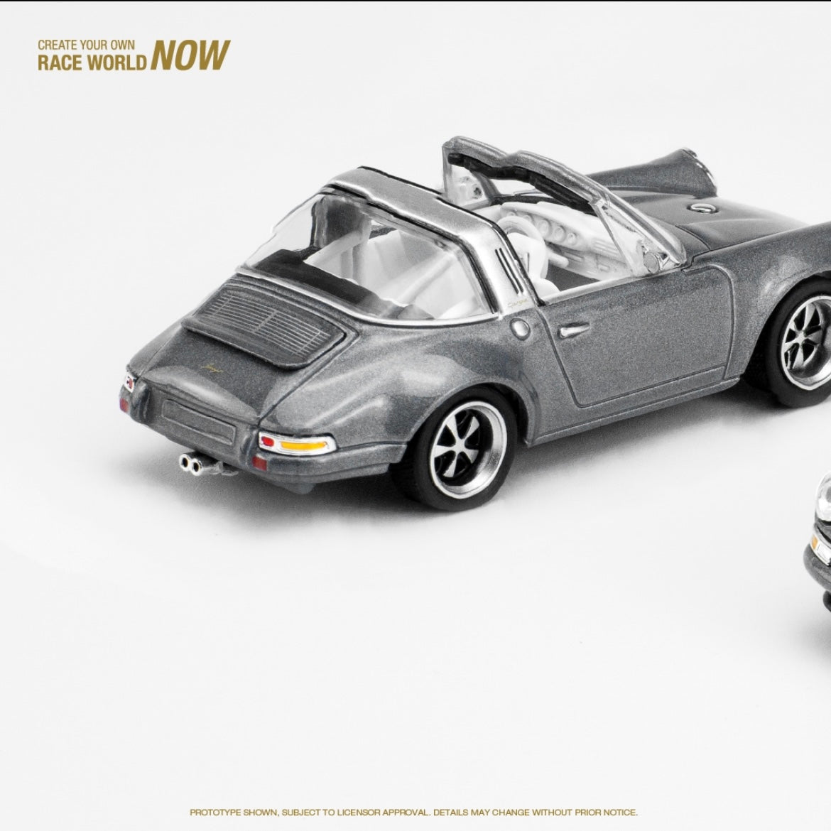 Pop Race 1/64 - Porsche Singer Targa Metallica Grey