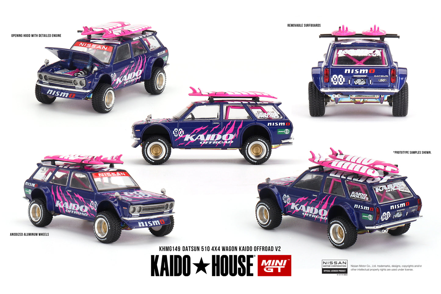 Mini GT x Kaido House 1/64 - Datsun 510 4x4 Wagon Kaido Offroad V2