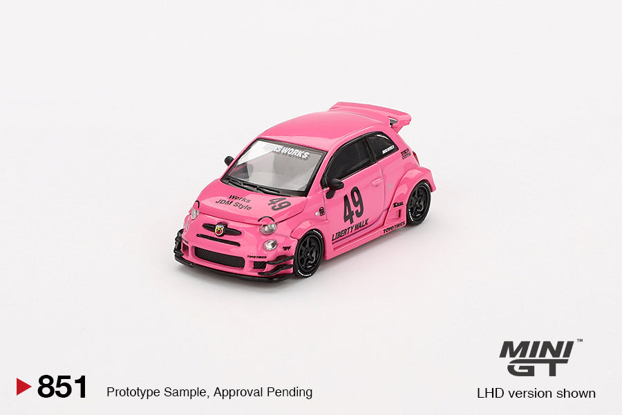 Mini GT 1/64 - ABARTH 595 LB-WORKS x Abas Works Pink