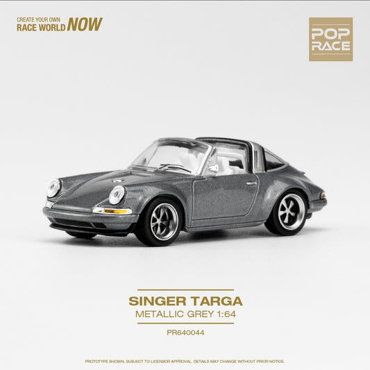Pop Race 1/64 - Porsche Singer Targa Metallica Grey