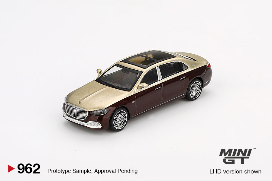 Mini GT 1/64 - Mercedes-Maybach S 680 Gold / Dark Red Metallic