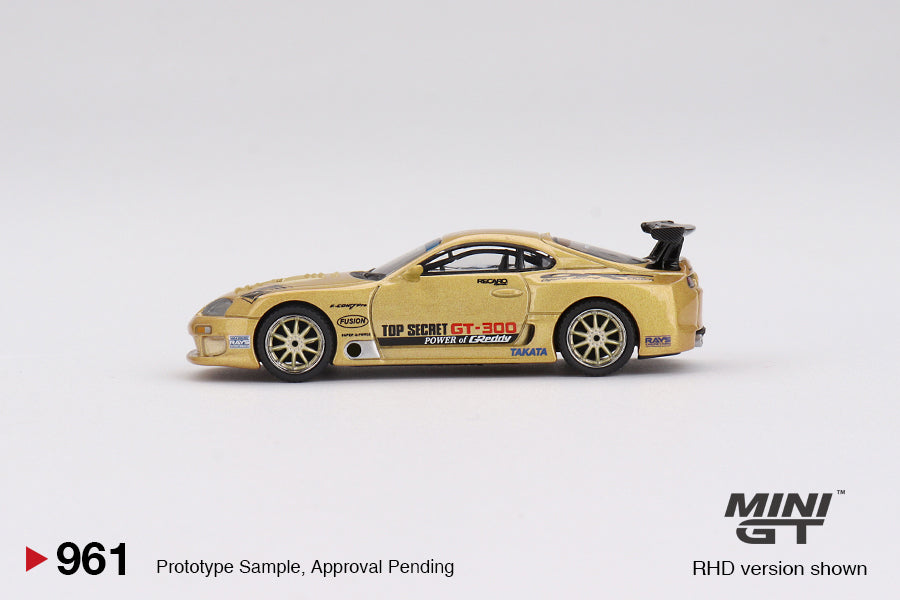 Mini GT 1/64 - Toyota Supra (A80) Top Secret GT-300 Top Secret Gold