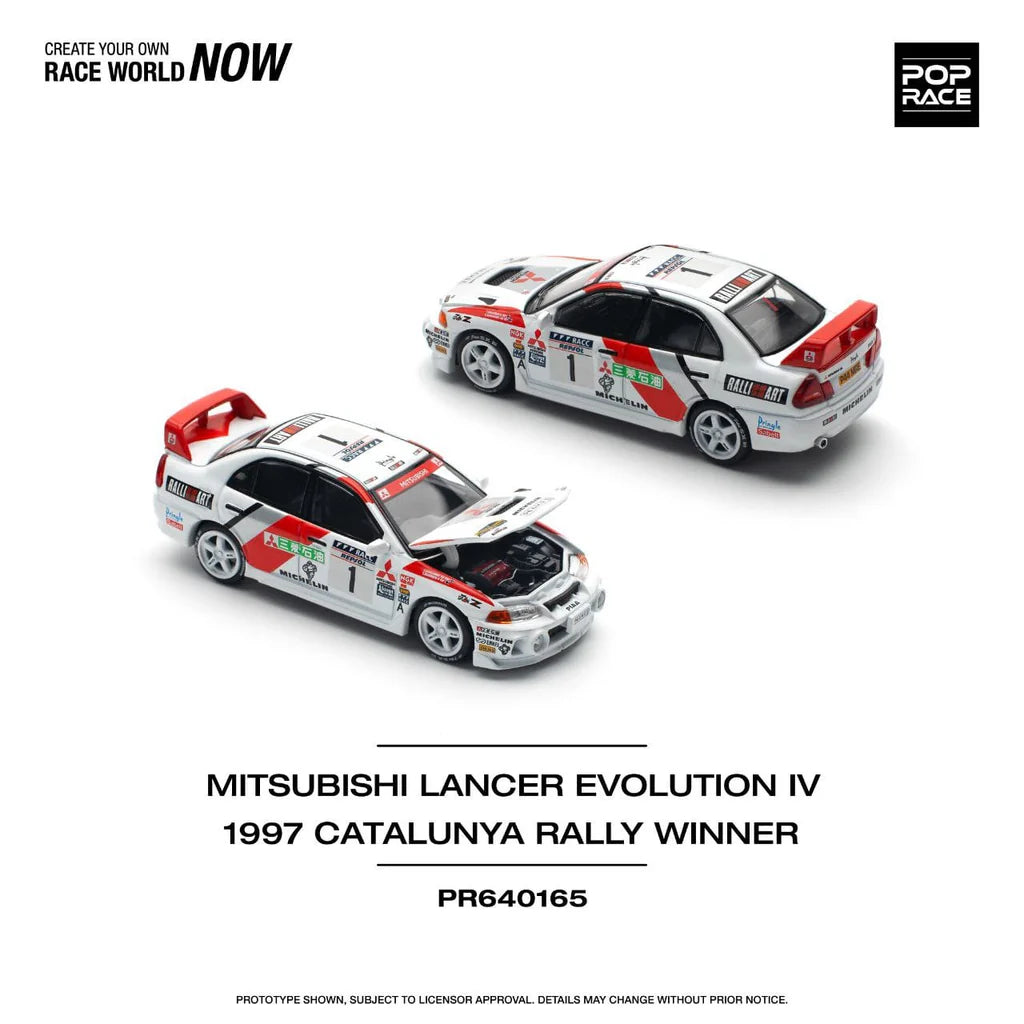 Pop Race 1/64 - Mitsubishi Lancer Evolution IV 1997 Catalunya Rally Winner