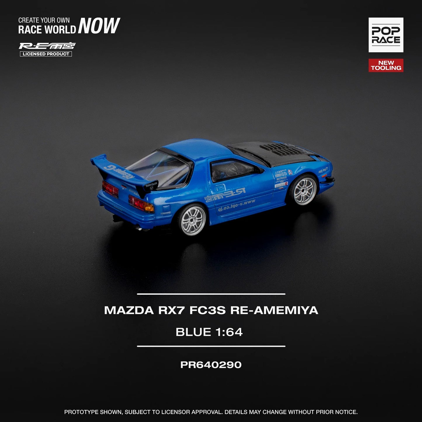 Pop Race 1/64 - Mazda RX7 FC3S Re-Amemiya Blue