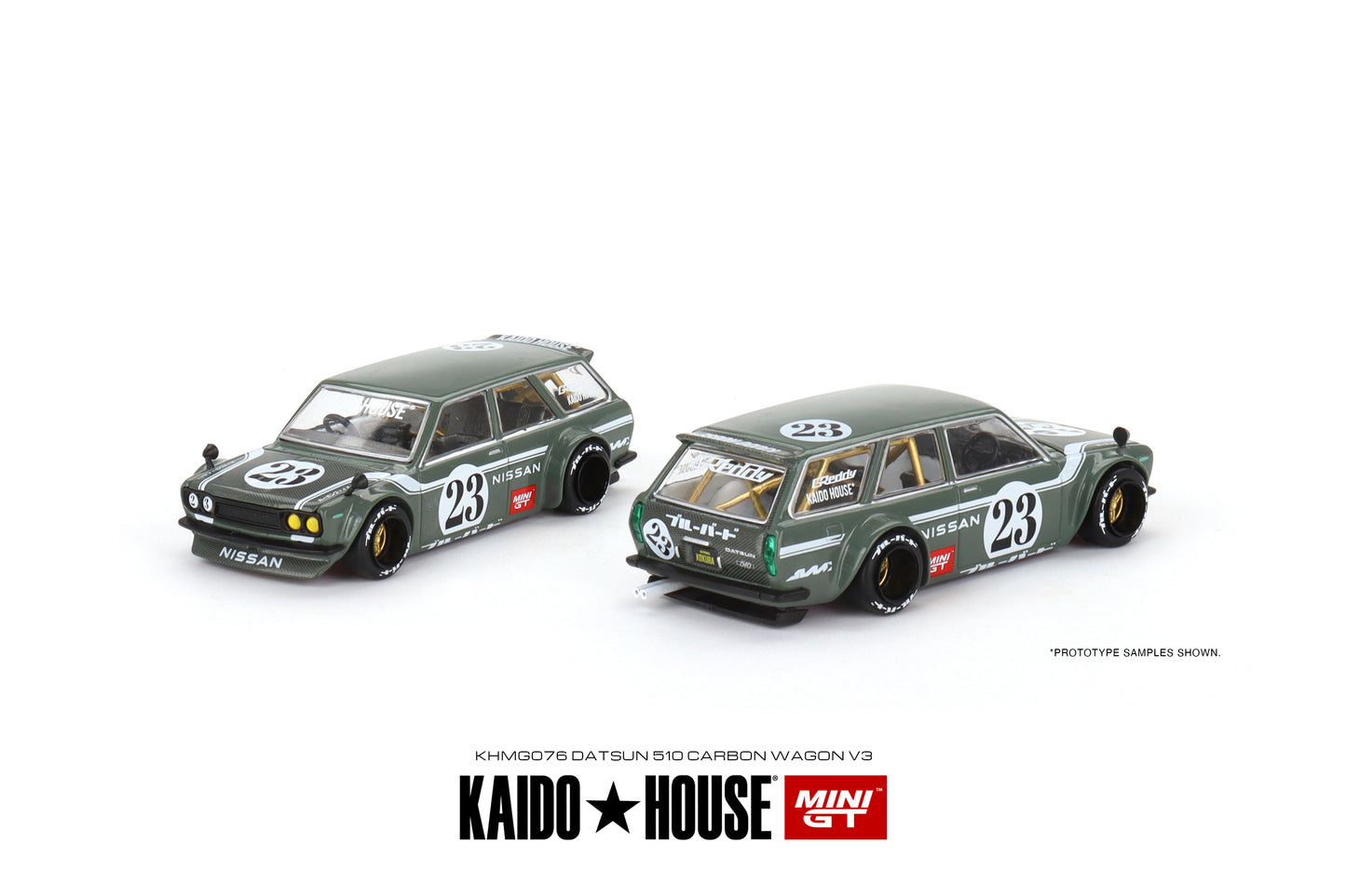 Mini GT x Kaido House 1/64 - Datsun KAIDO 510 Wagon CARBON FIBER V3