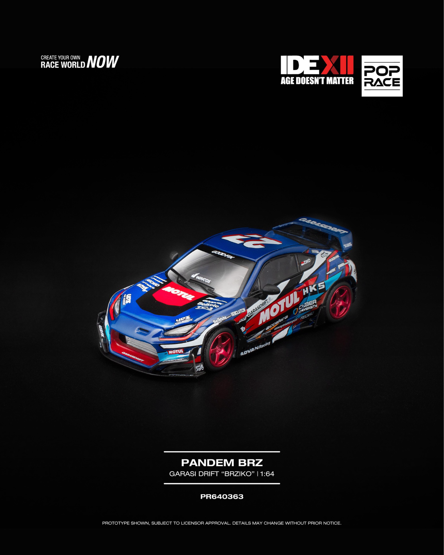 Pop Race 1/64 - Pandem BRZ Garasi Drift "BRZIKO" Indonesia Diecast Expo 2025 Event Edition