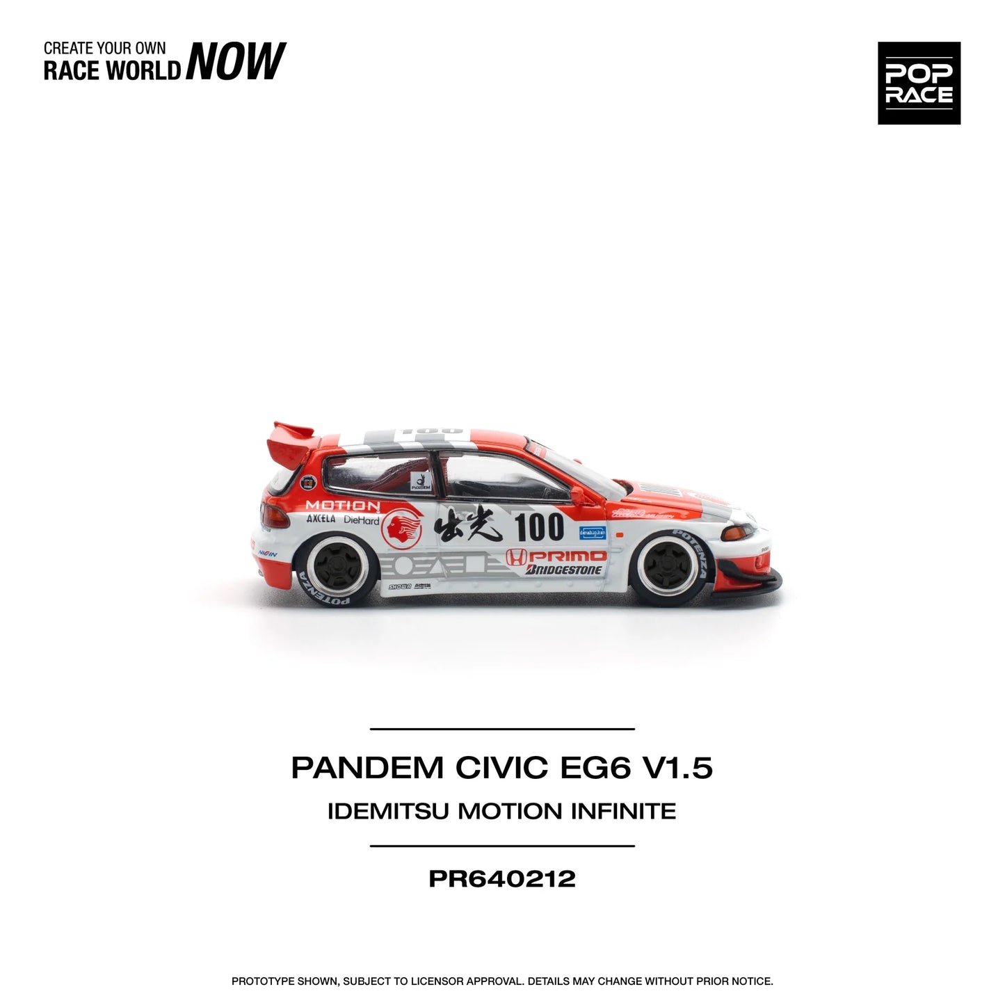 Pop Race 1/64 - Pandem Honda Civic EG6 V1.5 Idemisu Motion Infinite