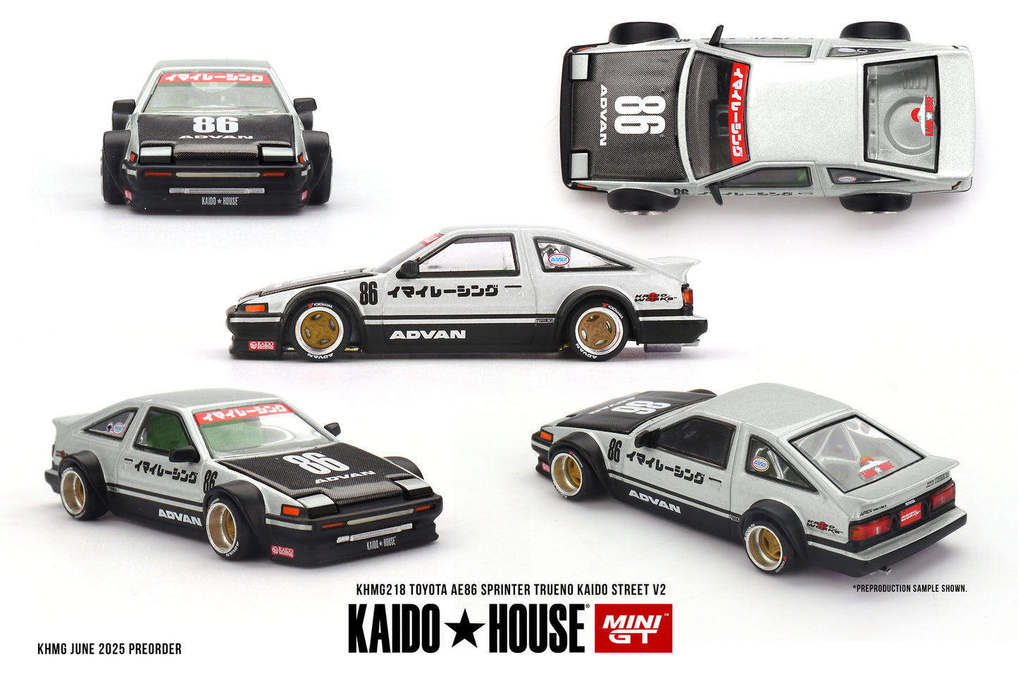Mini GT x Kaido House 1/64 - Toyota AE86 Sprinter Trueno Kaido Street V2