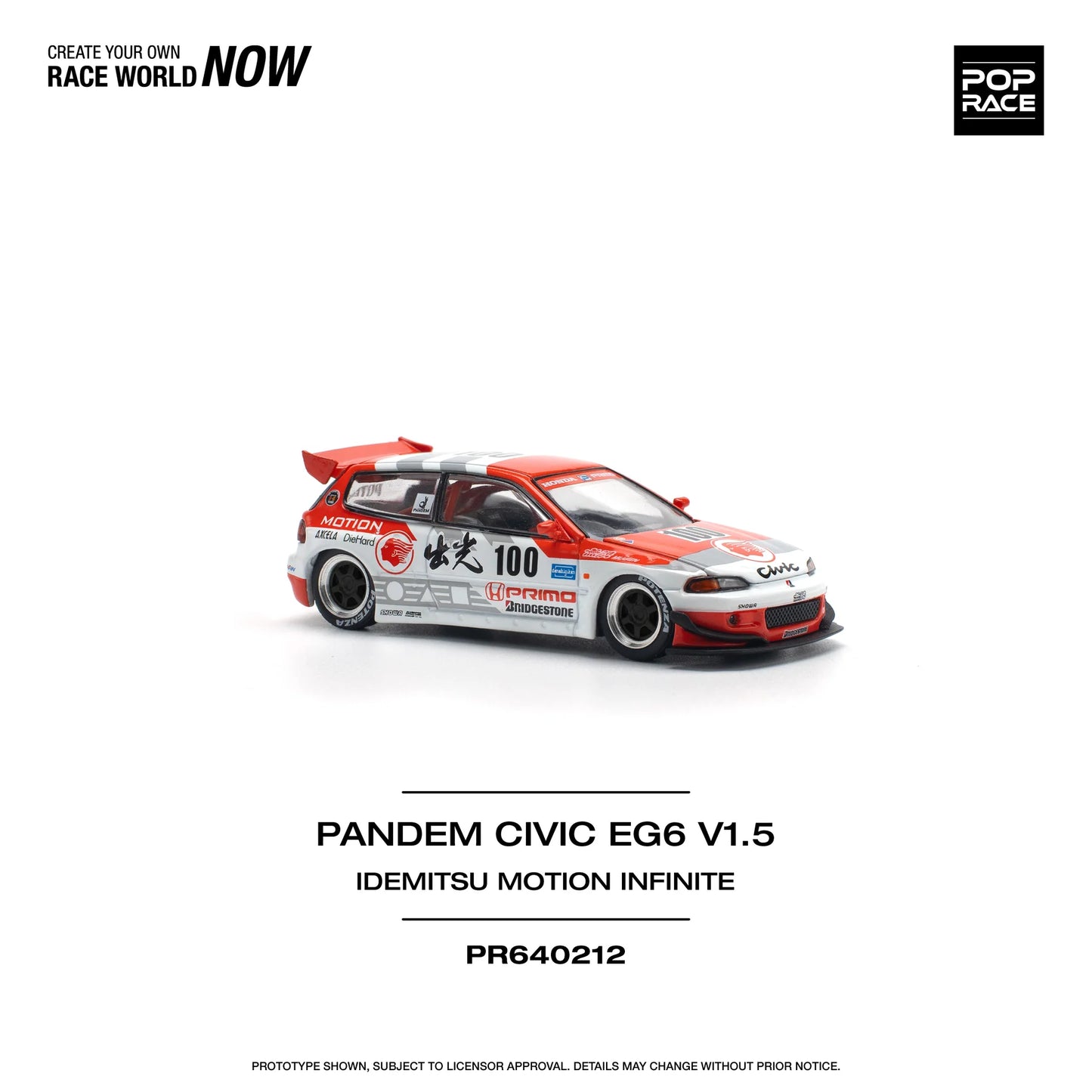 Pop Race 1/64 - Pandem Honda Civic EG6 V1.5 Idemisu Motion Infinite