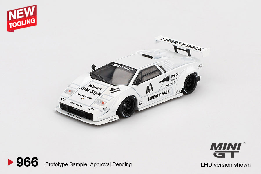Mini GT 1/64 - Lamborghini Countach LB-WORKS White 2024 Tokyo Auto Salon