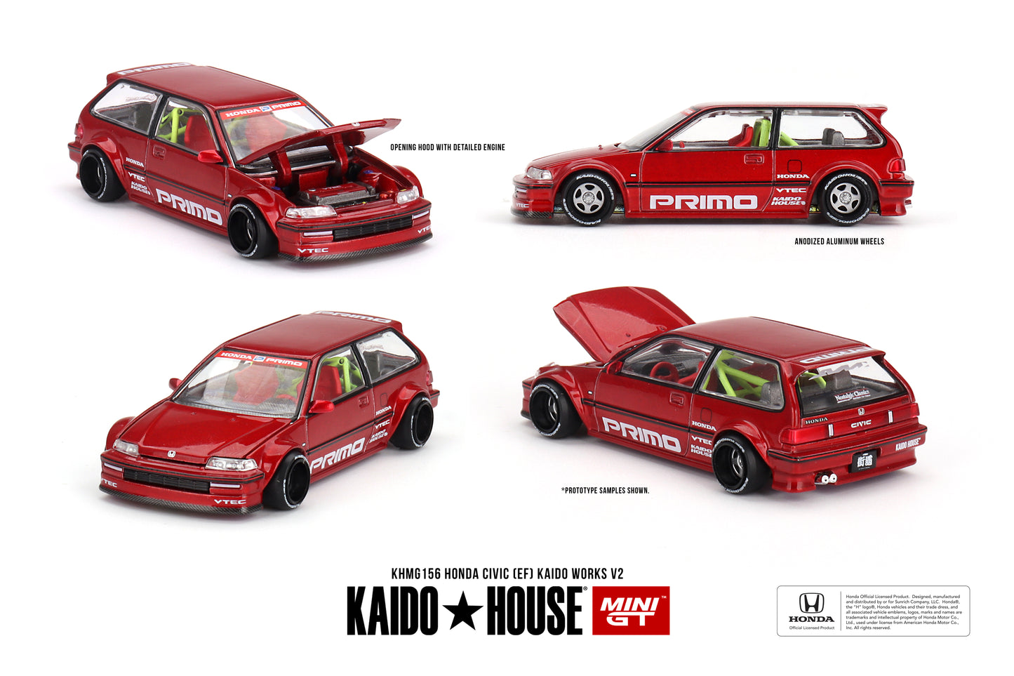 Mini GT x Kaido House 1/64 - Honda Civic (EF) Kaido Works V2