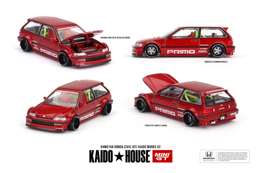 Mini GT x Kaido House 1/64 - Honda Civic (EF) Kaido Works V2