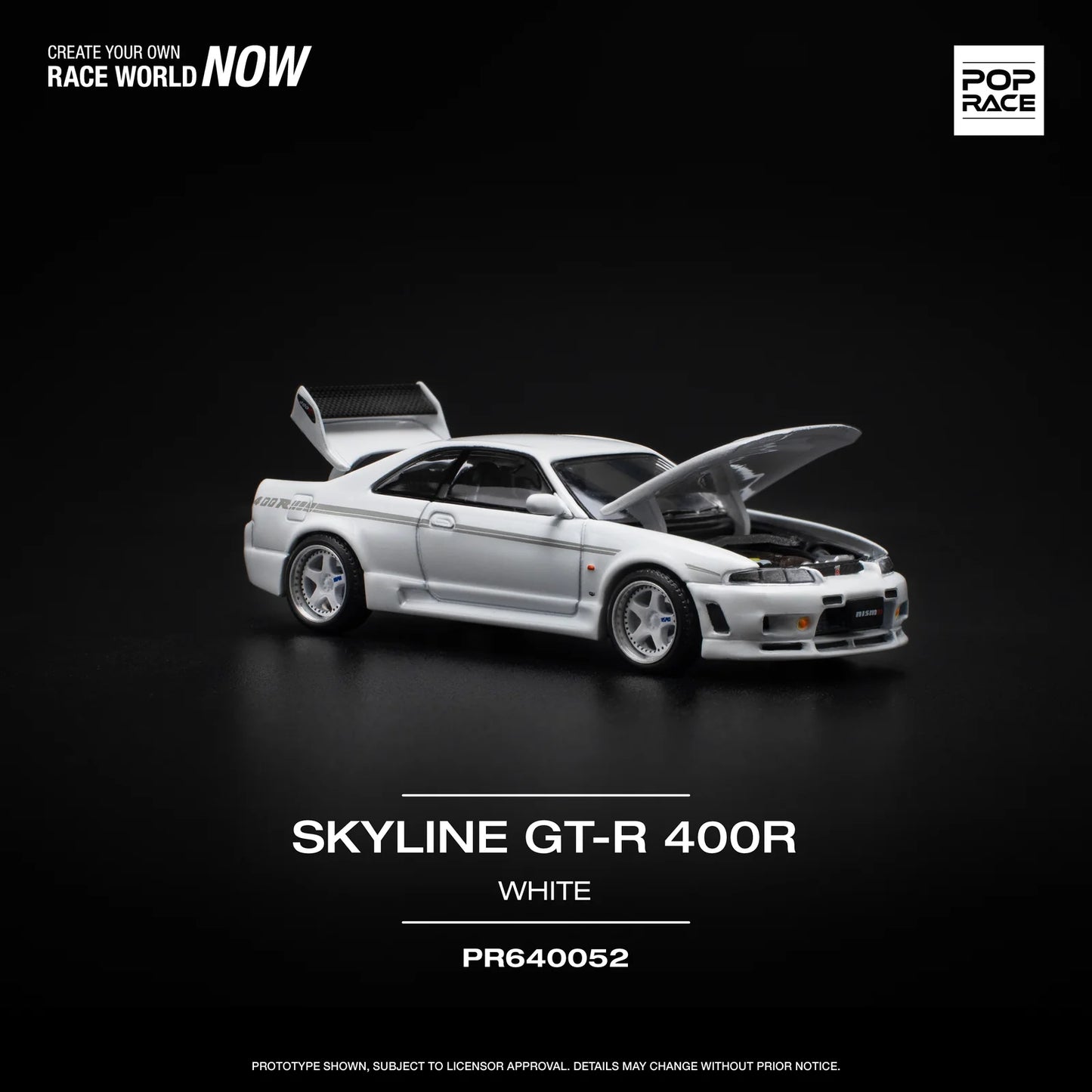 Pop Race 1/64 - Nissan Skyline GT-R 400R Nismo White