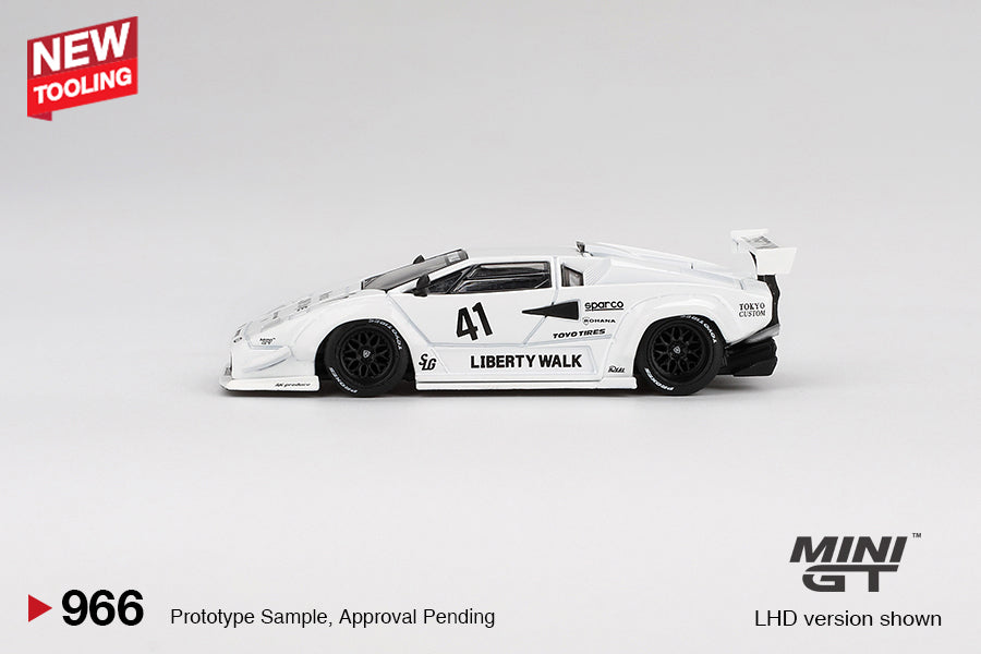 Mini GT 1/64 - Lamborghini Countach LB-WORKS White 2024 Tokyo Auto Salon