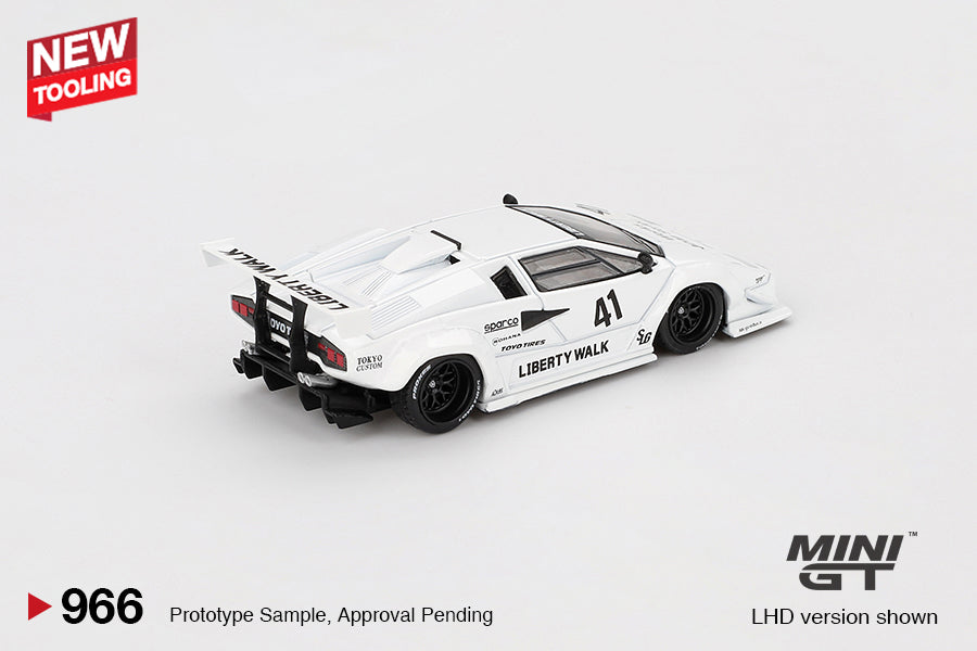 Mini GT 1/64 - Lamborghini Countach LB-WORKS White 2024 Tokyo Auto Salon