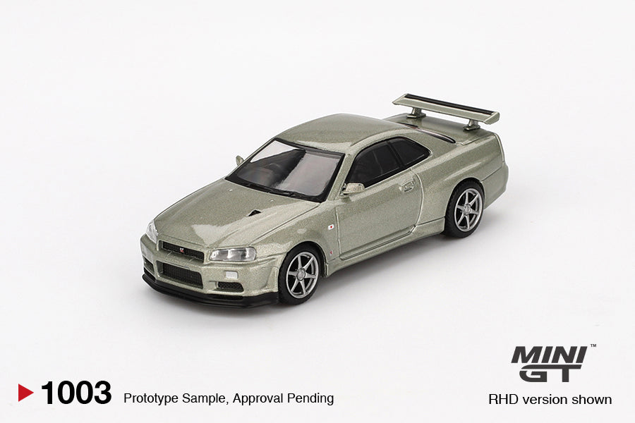 Mini GT 1/64 - Nissan Skyline GT-R (R34) V-Spec II Nür Millenium Jade