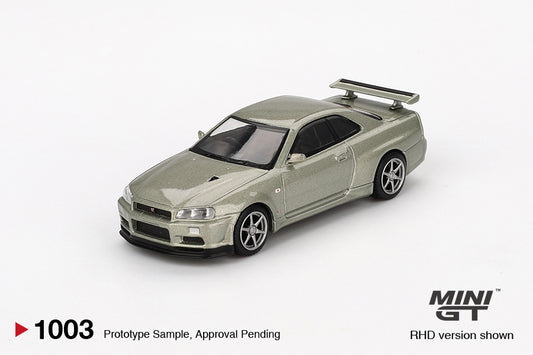 Mini GT 1/64 - Nissan Skyline GT-R (R34) V-Spec II Nür Millenium Jade