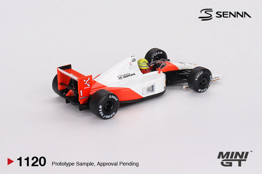 Mini GT 1/64 - McLaren MP4/6 #1 Ayrton Senna 1991 Japanese Grand Prix 2nd Place (BLISTER)