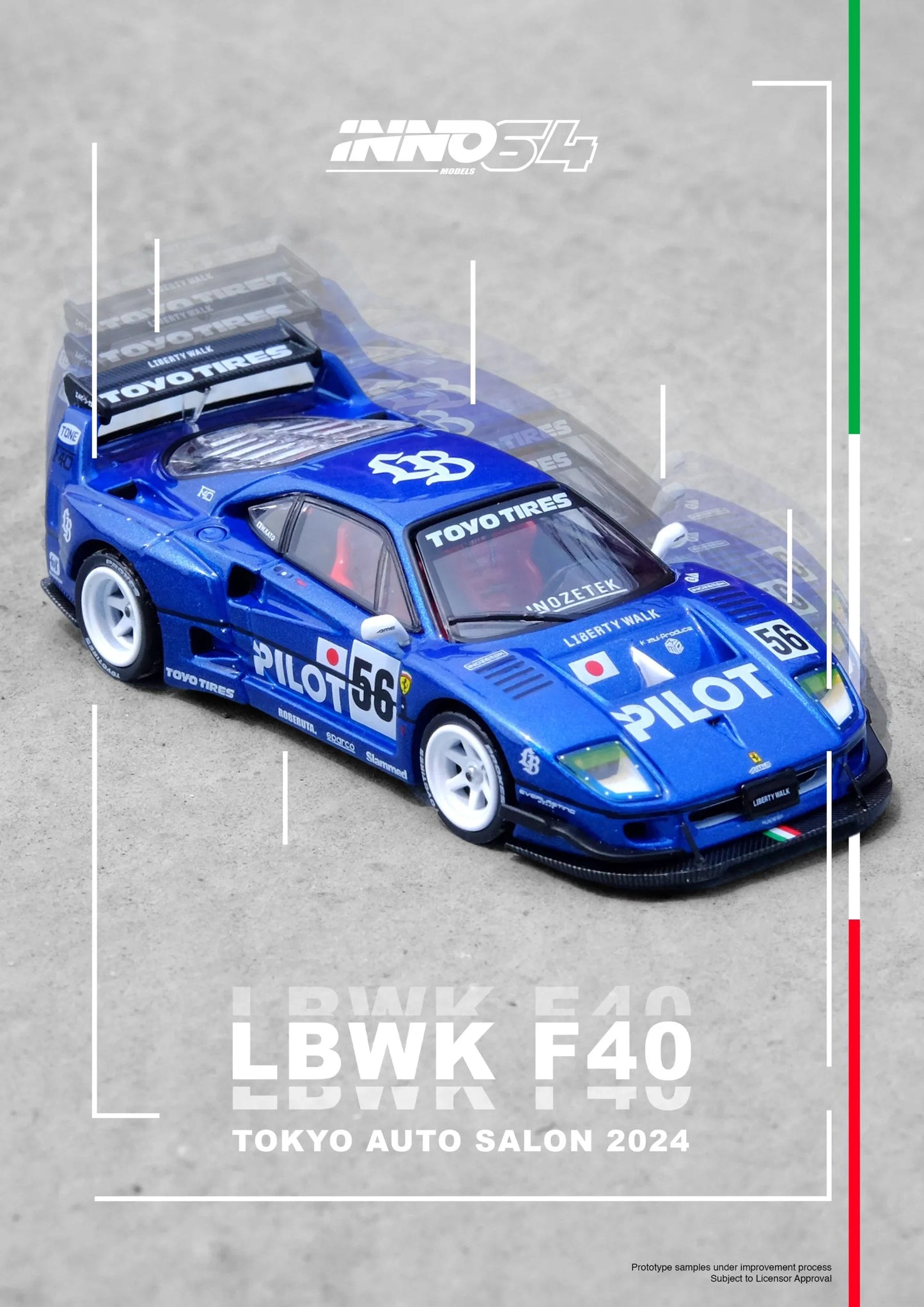 Inno64 1/64 - Ferrari LBWK F40 Tokyo Auto Salon 2024