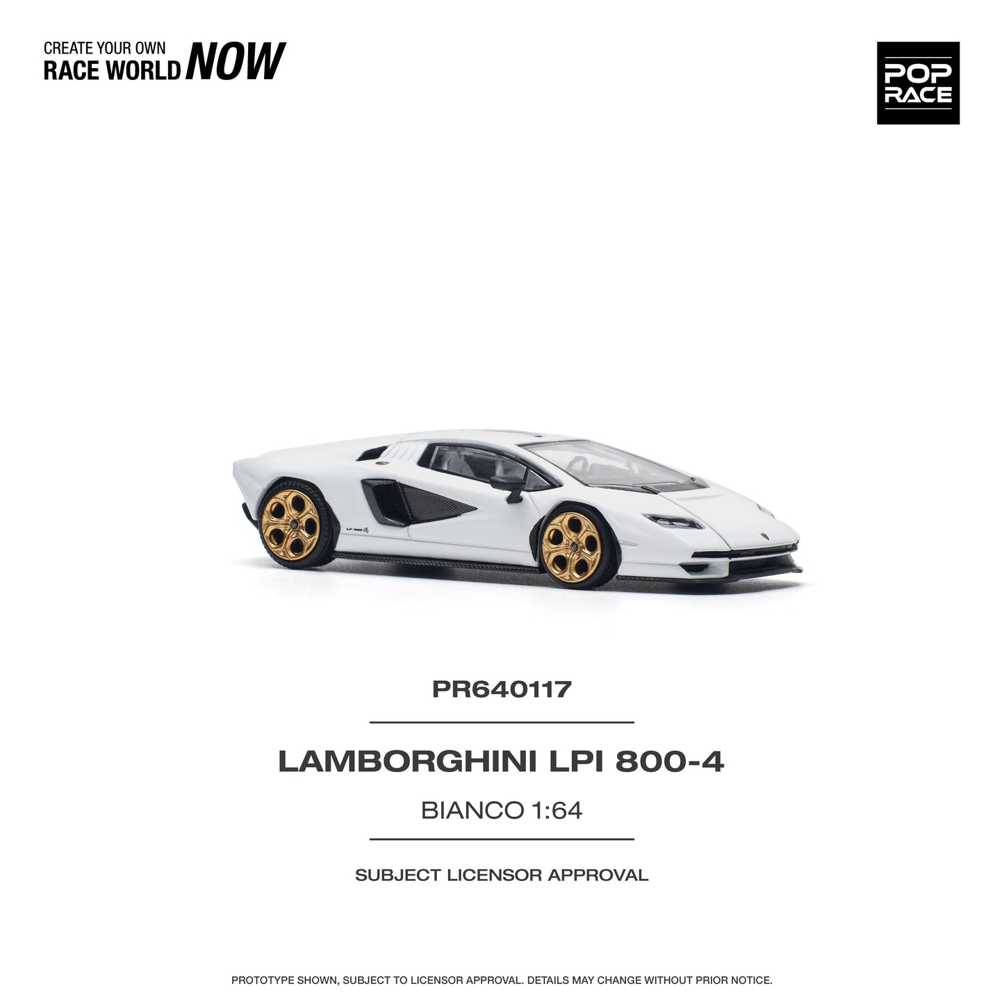 Pop Race 1/64 - Lamborghini LPI 800-4 Bianco