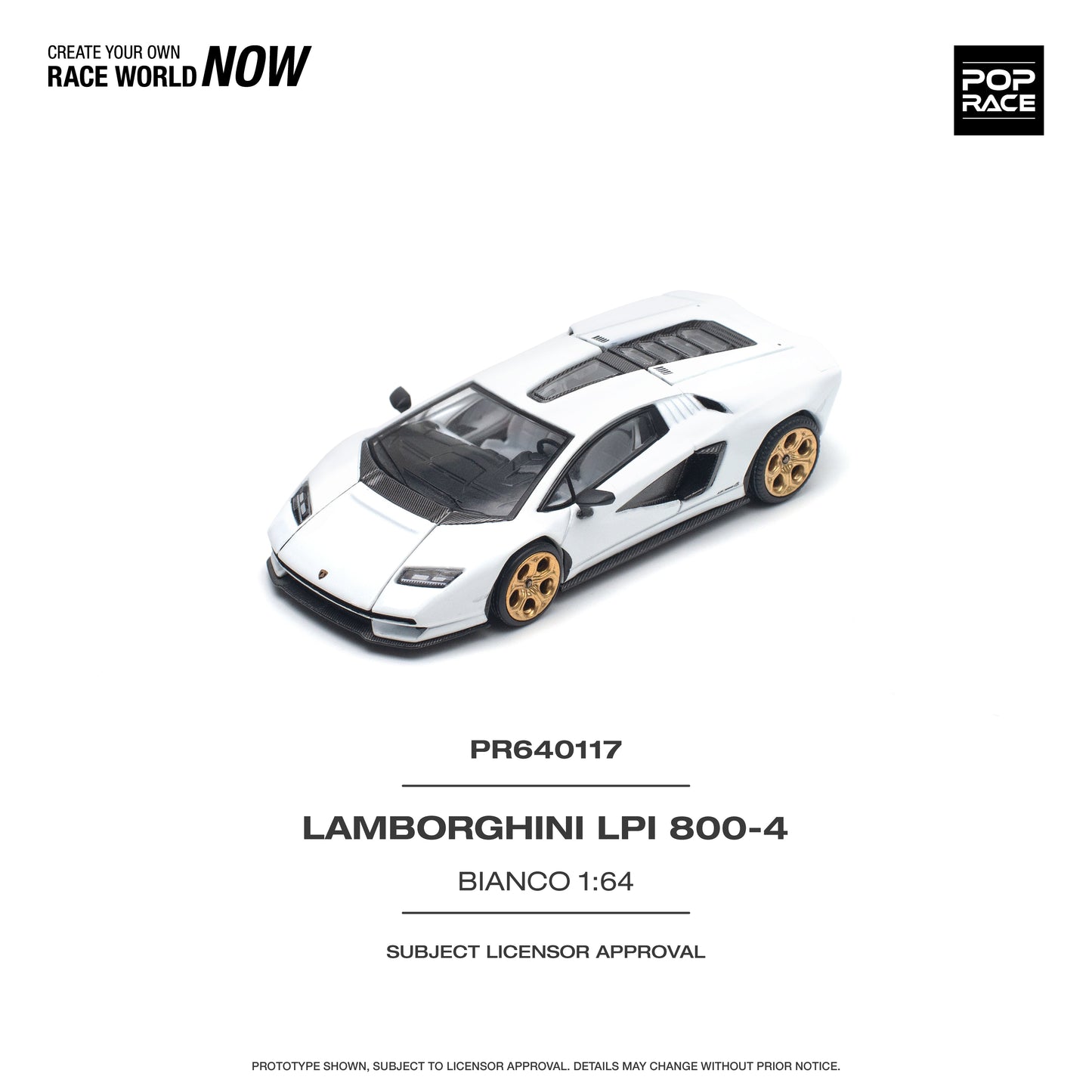 Pop Race 1/64 - Lamborghini LPI 800-4 Bianco