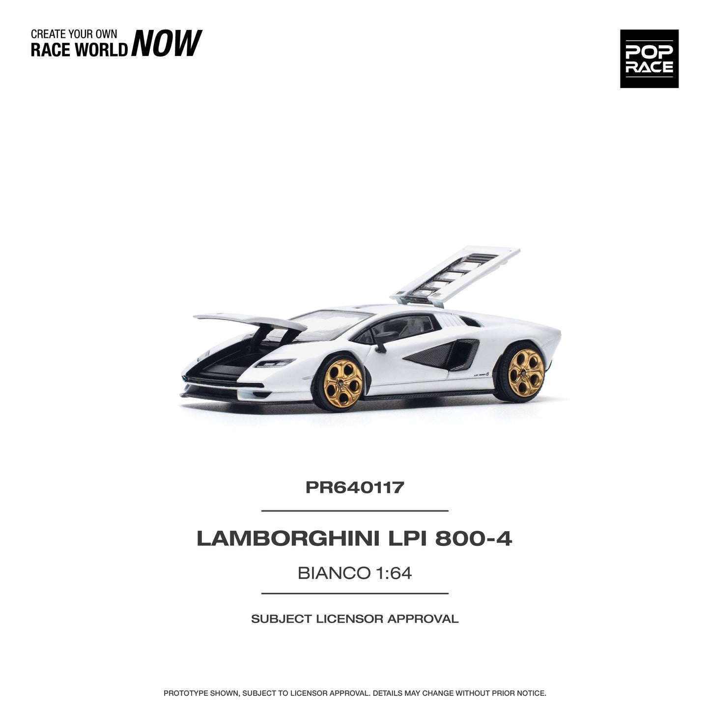 Pop Race 1/64 - Lamborghini LPI 800-4 Bianco