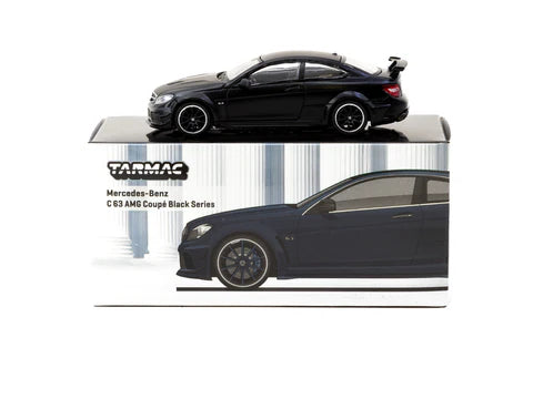 Tarmac Works 1/64 - Mercedes-Benz C 63 AMG Coupé Black Series Matte Black - GLOBAL64