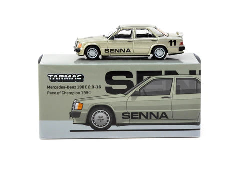 Tarmac Works 1/64 - Mercedes-Benz 190 E 2.3-16 Race of Champion 1984 #11 Senna - GLOBAL64