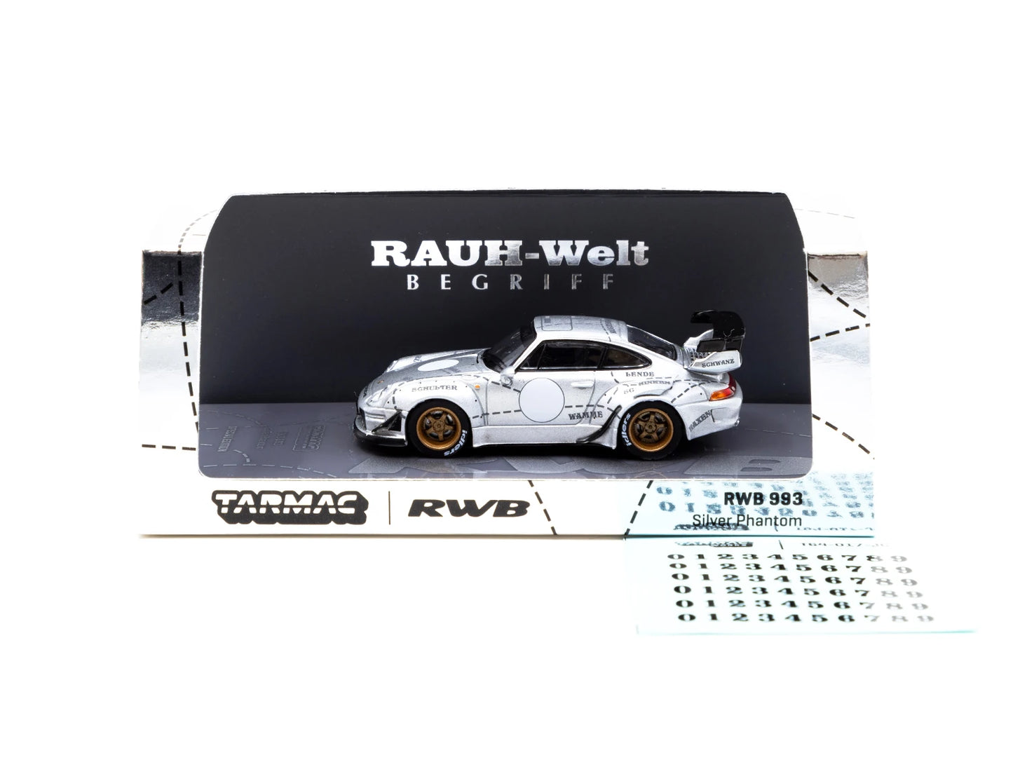 Tarmac Works 1/64 - Porsche RWB 993 Silver Phantom China Special Edition - HOBBY64