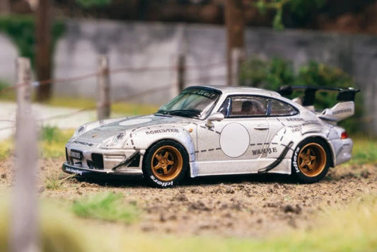 Tarmac Works 1/64 - Porsche RWB 993 Silver Phantom China Special Edition - HOBBY64