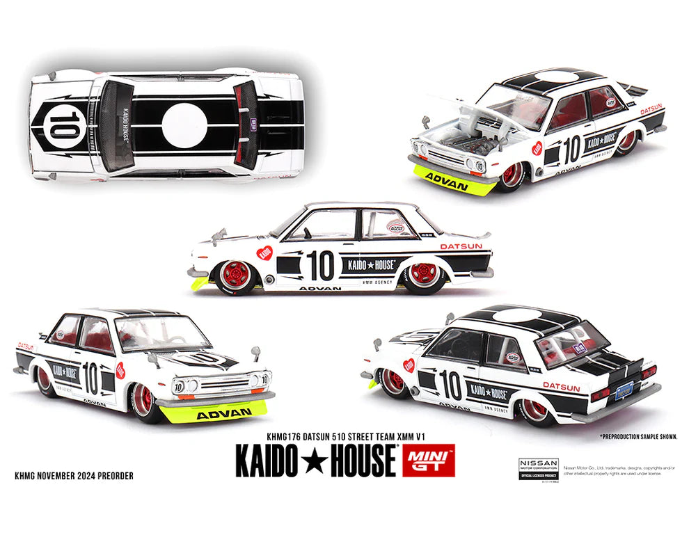Mini GT x Kaido House 1/64 - Datsun 510 Street Team XMM V1