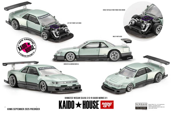 Mini GT x Kaido House 1/64 - Nissan Silvia S13-R KAIDO WORKS V1