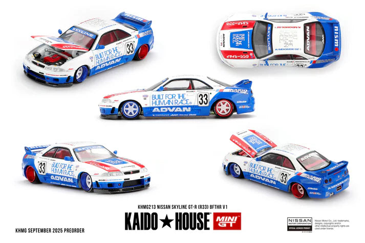 Mini GT x Kaido House 1/64 - Nissan Skyline GT-R (R33) BFTHR V1