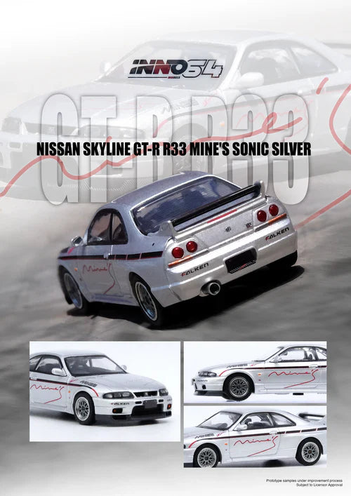 Inno64 1/64 - Nissan Skyline GT-R N1 (R33) Tuned by "Mine's" Sonic Silver