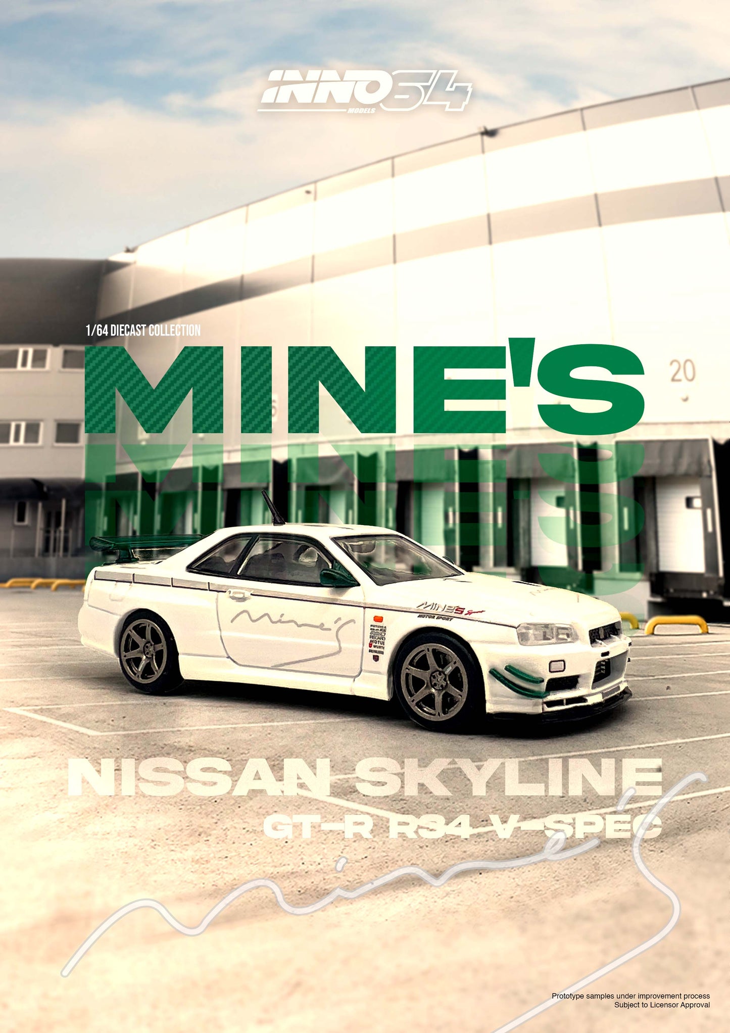 Inno64 1/64 - Nissan Skyline GT-R (R34) V-Spec N1 Tuned By "Mine's"