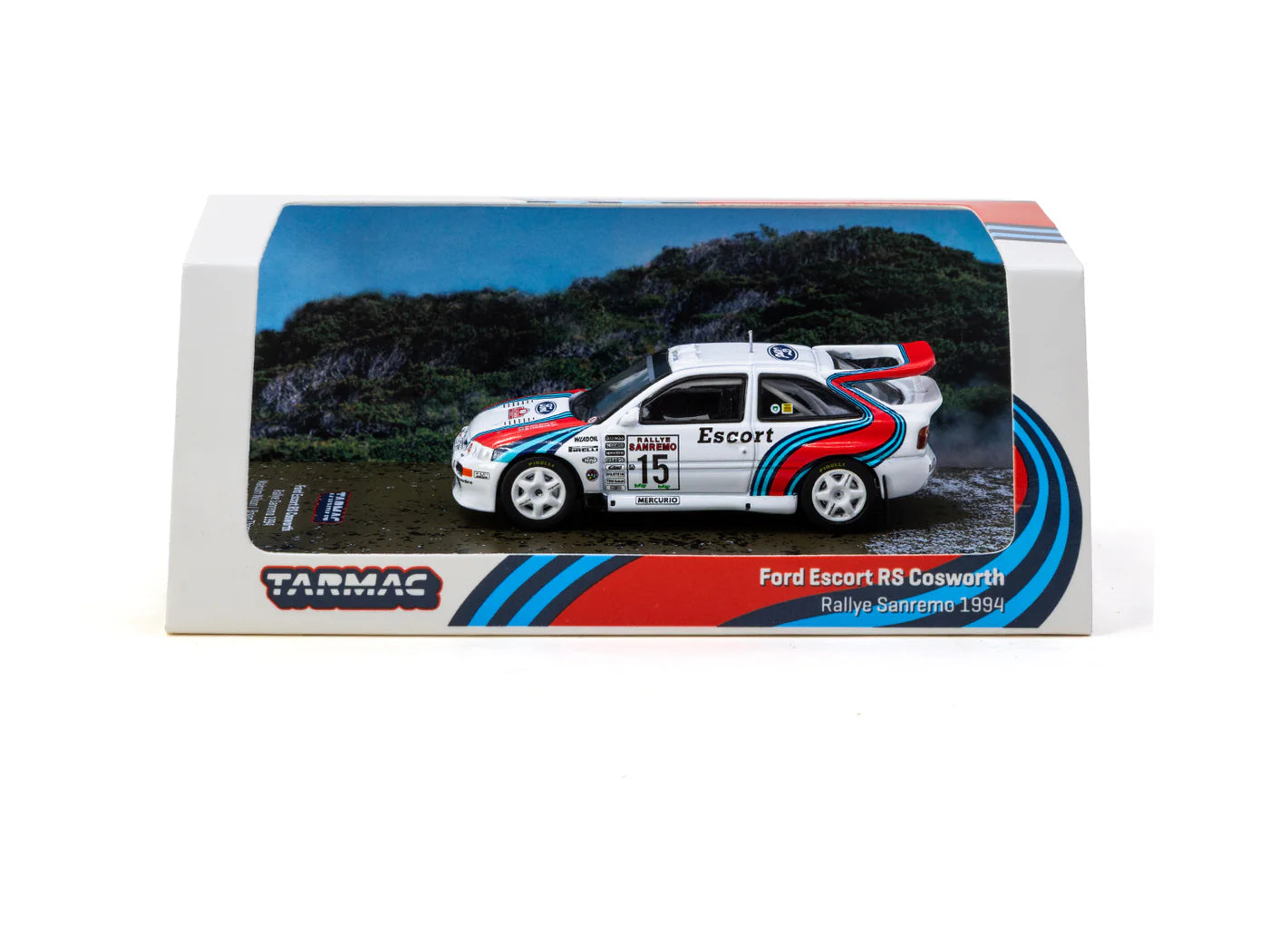 Tarmac Works 1/64 - Ford Escort RS Cosworth WRC Rallye Sanremo 1994 #15 - HOBBY64