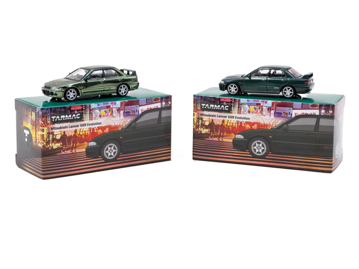 Tarmac Works 1/64 - Mitsubishi Lancer GSR Evolution Green Metallic - GLOBAL64