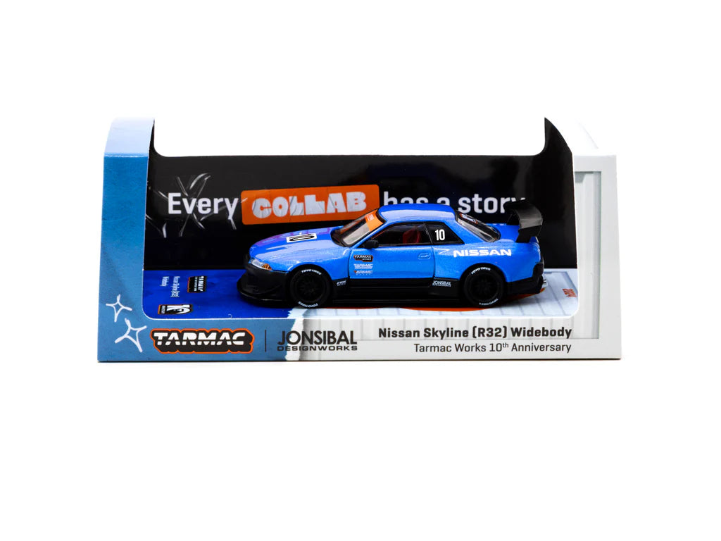 Tarmac Works 1/64 - Nissan Skyline (R32) Widebody Tarmac Works 10th Anniversary - Designed by Jon Sibal - GLOBAL64