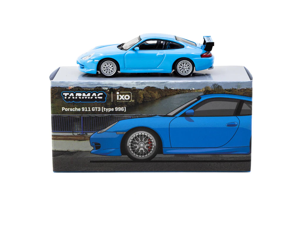 Tarmac Works X iXO Models 1/64 - Porsche 911 GT3 (type 996) Light Blue - GLOBAL64