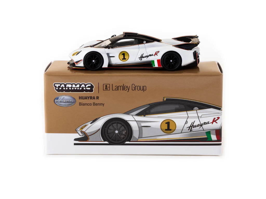 Tarmac Works 1/64 - Pagani Huayra R Bianco Benny - LAMLEY Special Edition