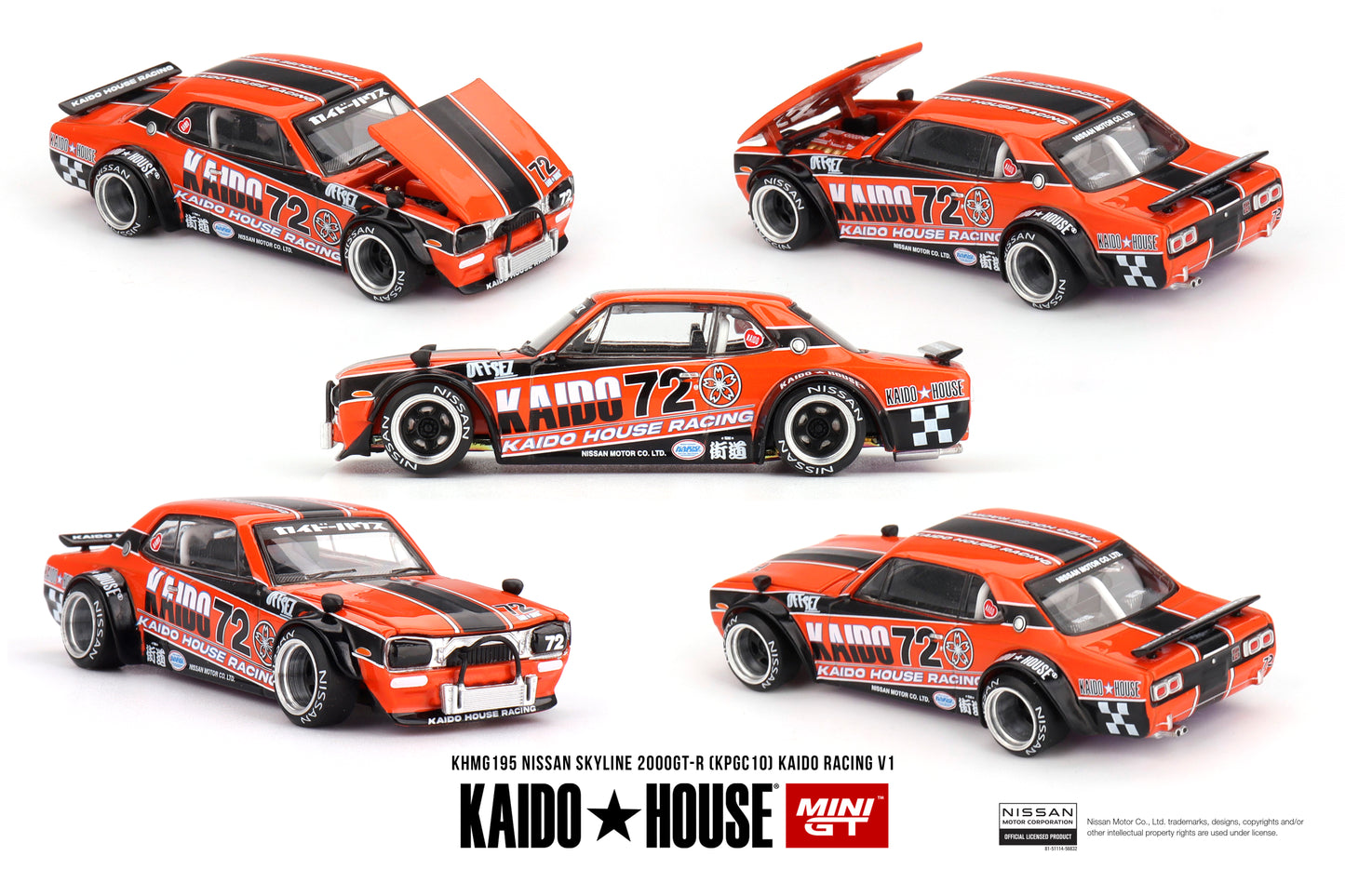 Mini GT x Kaido House 1/64 - Nissan Skyline 2000GT-R (KPGC10) Kaido Racing V1