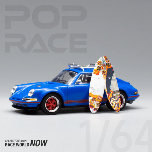 Pop Race 1/64 - Porsche 964 Singer Wakeboard Blue