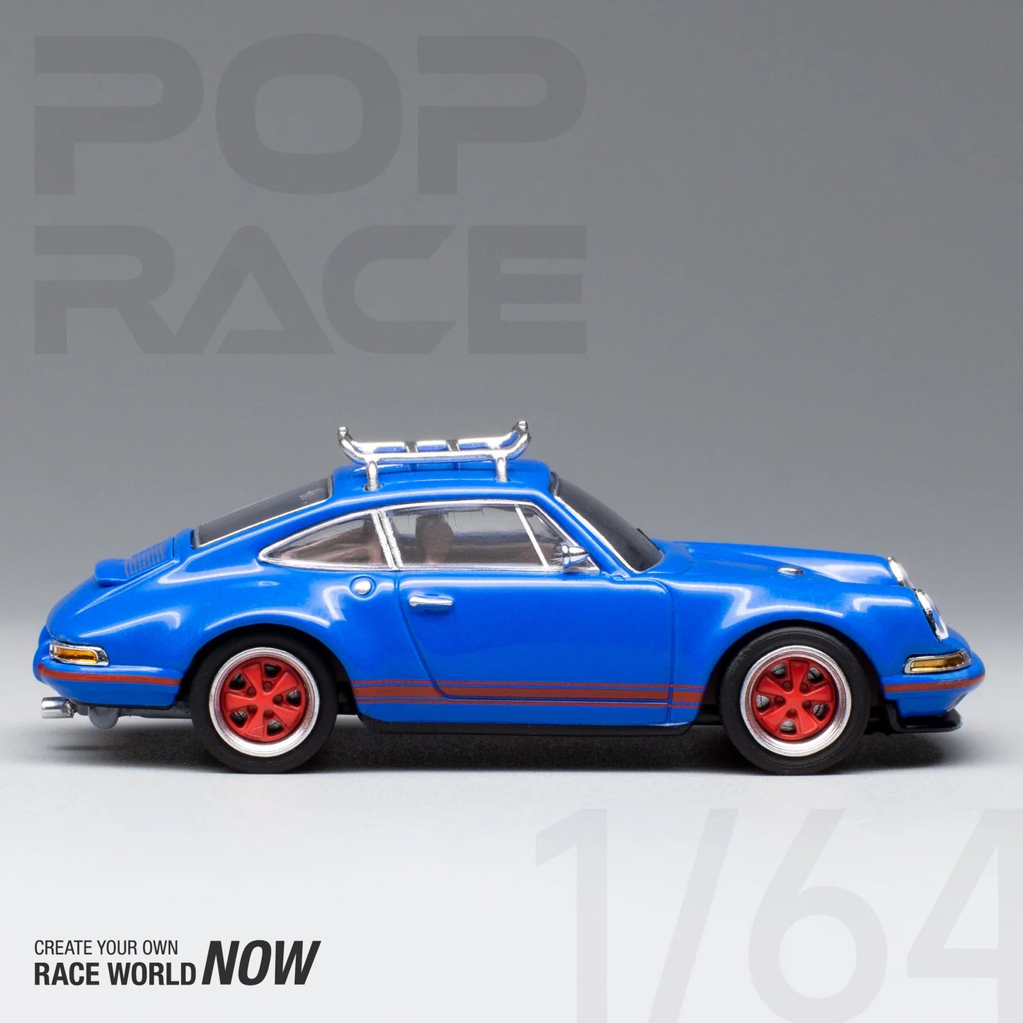 Pop Race 1/64 - Porsche 964 Singer Wakeboard Blue