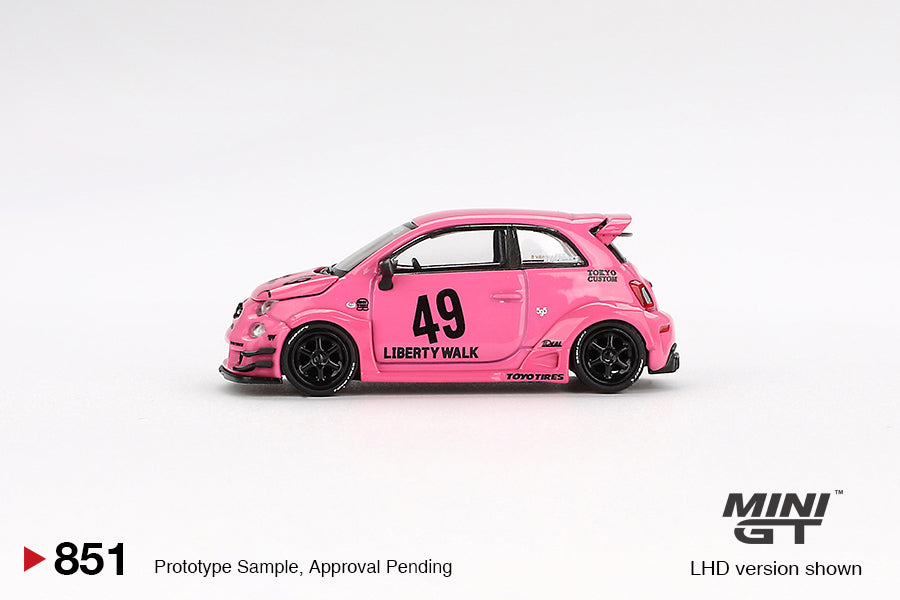 Mini GT 1/64 - ABARTH 595 LB-WORKS x Abas Works Pink