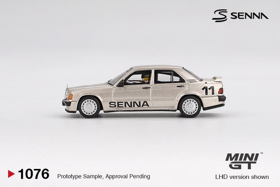 Mini GT 1/64 - Mercedes-Benz 190 E 2.3-16 #11 Ayrton Senna 1984 Nürburgring Race of Champions w/ Figure